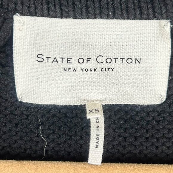 State of Cotton NYC Avery Sweater Women XS Black Minimalist Classic Quiet Luxury - Picture 10 of 10